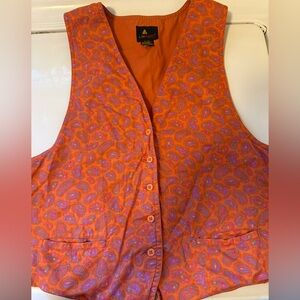 Liz Sport Liz Claiborne Vintage paisley vest Petite Medium